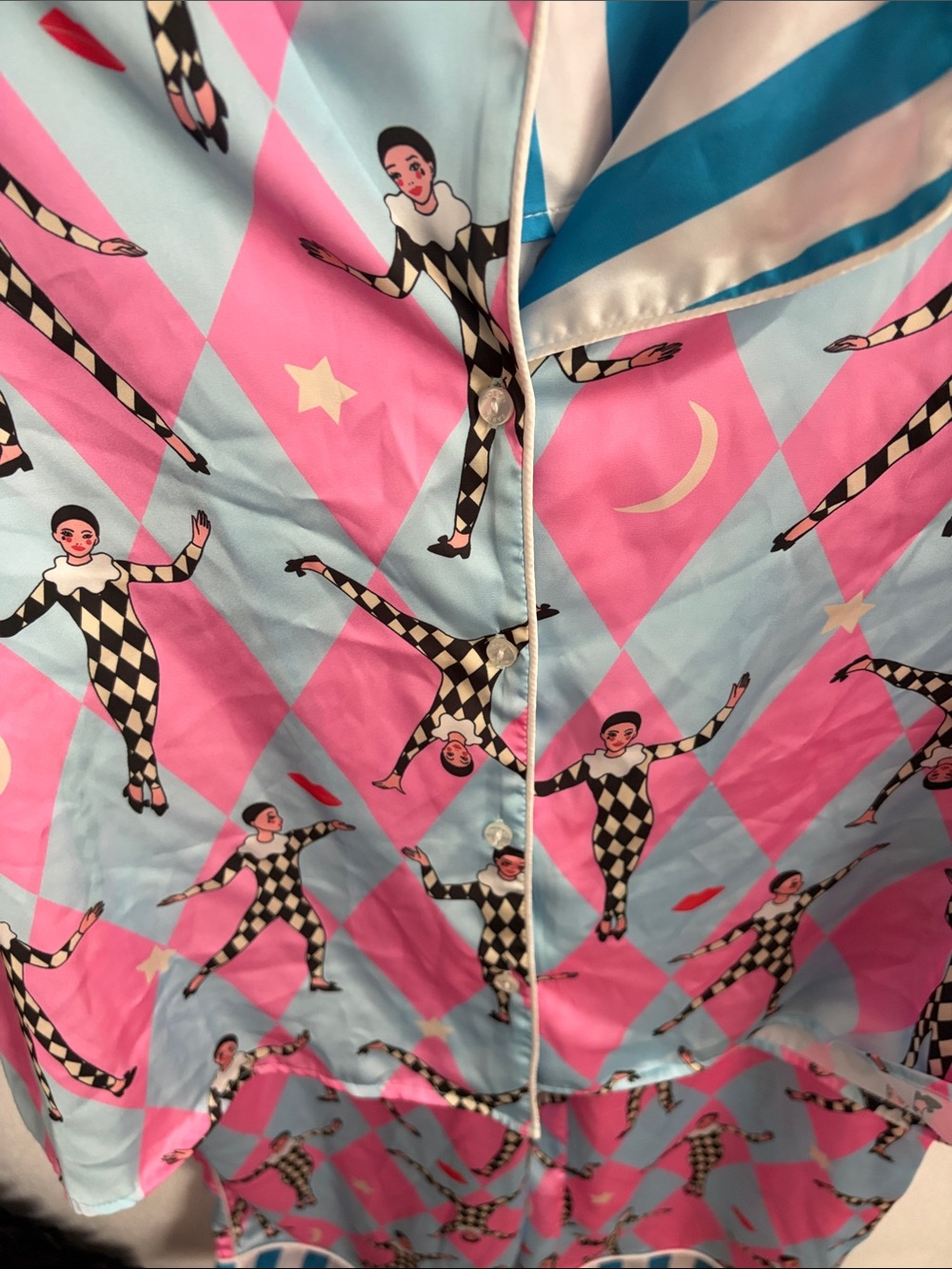 Karen Mabon Harlequin Pajama Set Medium - Picture 10 of 11